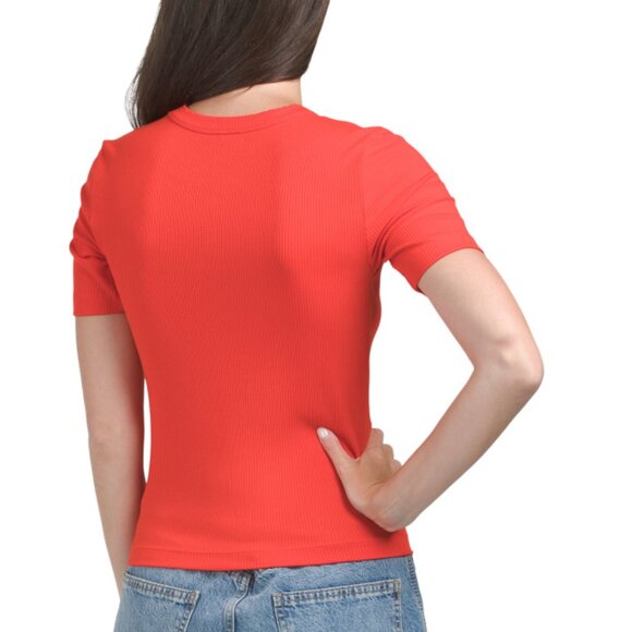 PISTOLA Red Bella Short Sleeve Fitted Tee - Picture 2 of 2